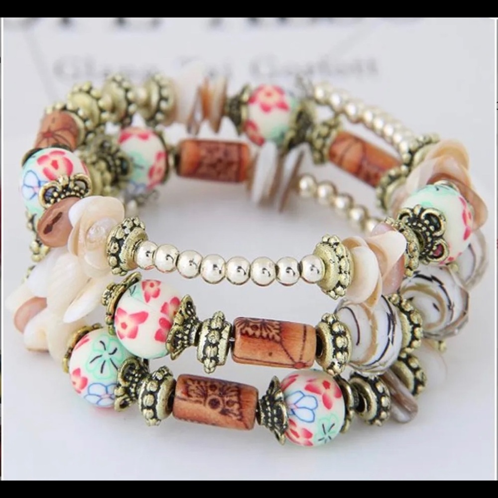 Fashion Bohemian Style Shell Set Bracelet